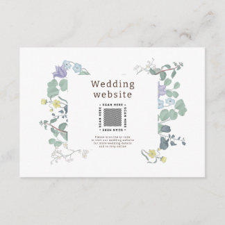 Carte D'accompagnement Simple Mariage floral minimaliste
