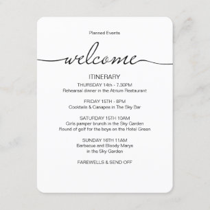 Carte D'accompagnement Simple Mariage Week-end Itinéraire Favoriser Sac A