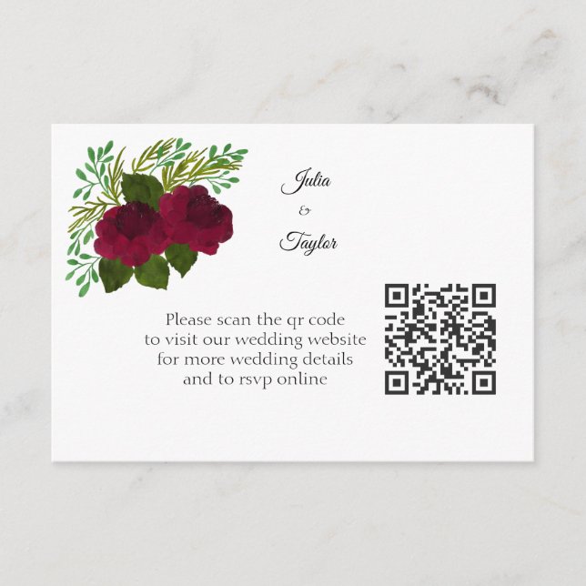 Carte D'accompagnement Simple Minimal Enclosure Card (Devant)