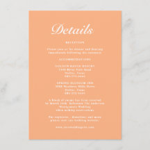 Simple Modern élégant Pastel Peach Mariage Détail
