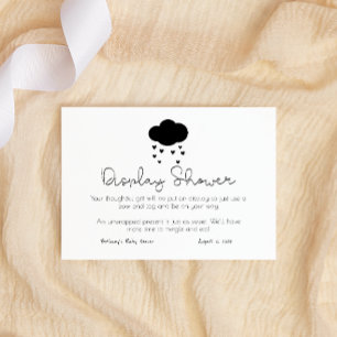 Carte D'accompagnement Simple moderne Black White Rainbow Display douche