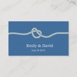 Carte D'accompagnement Simple noeud Marine Blue Mariage Site Web Insérer