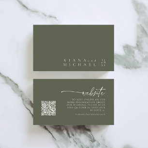 Carte D'accompagnement Simply Chic Mariage Website Moss Green ID1046