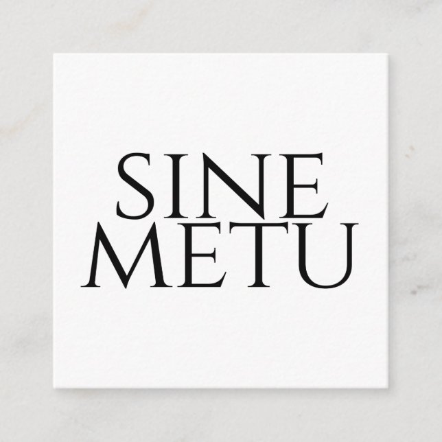 Carte D'accompagnement Sine Metu - Sans Peur (Devant)