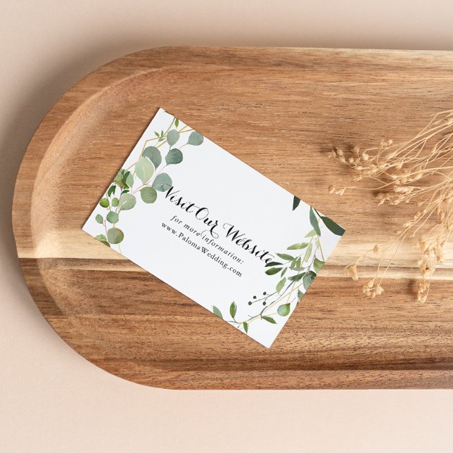 Carte D'accompagnement Site de Mariage Feuille vert tropical (Créateur téléchargé)