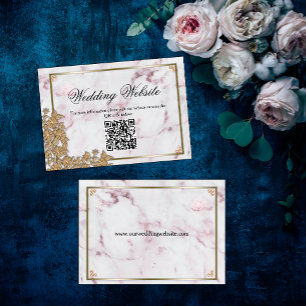 Carte D'accompagnement Site du Mariage Gold Lace and Pearls