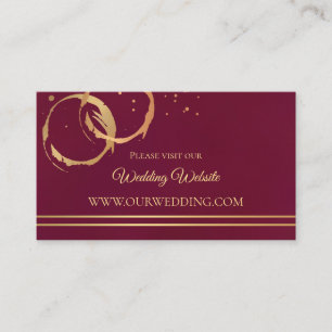 Carte D'accompagnement Site Internet du Mariage Vin Or Bourgogne Insérer 