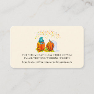 Carte D'accompagnement Site mariage de automne Citrouille