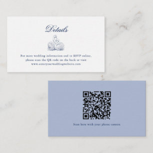 Carte D'accompagnement Site Mariage de bouquet nuptial QR Détails du code