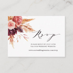 Carte D'accompagnement Site Mariage de Fleurs de Terracotta Bourgogne RSV