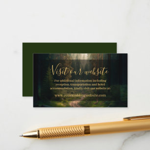 Carte D'accompagnement Site Mariage de Forest Woodland Green Nature