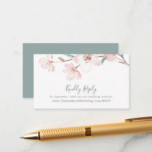 Carte D'accompagnement Site Mariage de Spring Cherry Blossom