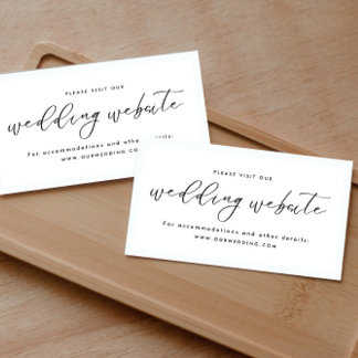 Carte D'accompagnement Site Mariage minimaliste moderne