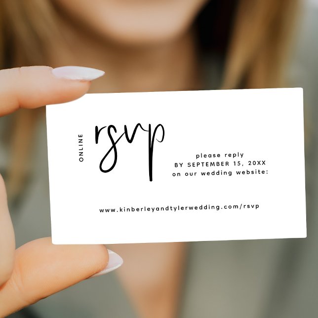 Carte D'accompagnement Site mariage moderne en ligne rsvp (Créateur téléchargé)