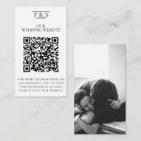 Site Mariage noir et blanc QR Code Photo Rsvp