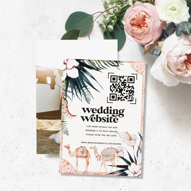 Carte D'accompagnement Site mariage | Photo d'analyse de code QR (Créateur téléchargé)