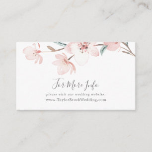 Carte D'accompagnement Site Mariage Spring Cherry Blossom