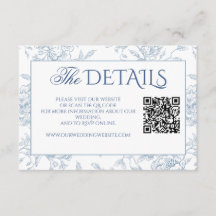 Site vintage de la Toile Florale Bleu QR Code