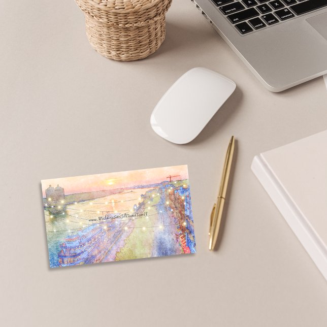 Carte D'accompagnement Site Web de l'aquarelle de Savannah River Sunset (Créateur téléchargé)