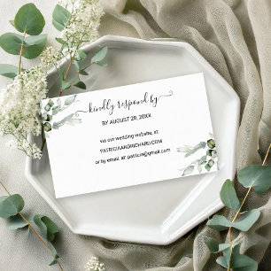 Carte D'accompagnement Site Web de Mariage avec Réponse en Ligne