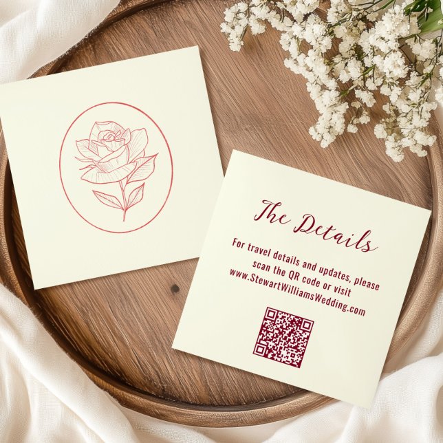 Carte D'accompagnement Site Web de Mariage Botanique Classique du Jardin  (Créateur téléchargé)
