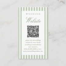 Site Web de Mariage Code QR Scan Me Vert Sauge 