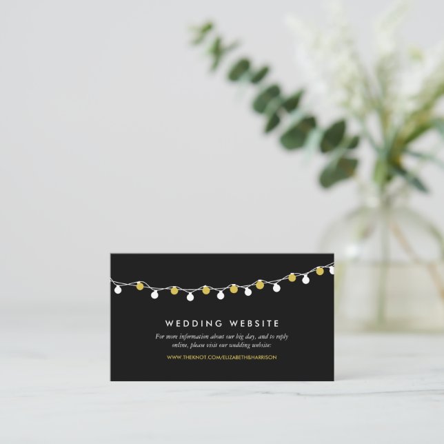 Carte D'accompagnement Site Web de Mariage de chaînes modernes, White & G (Debout devant)