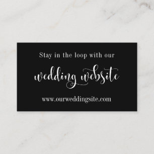 Carte D'accompagnement Site Web de Mariage, Écriture Moderne Élégante sur