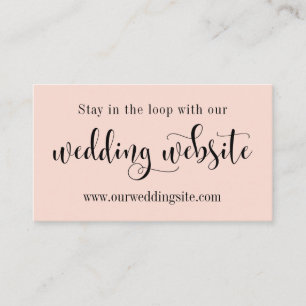 Carte D'accompagnement Site Web de Mariage, Écriture Moderne Élégante sur