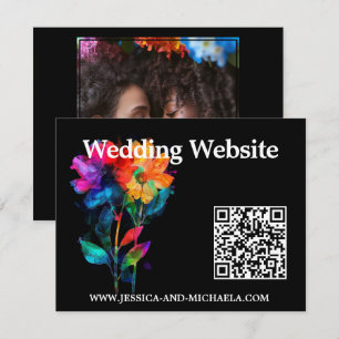 Carte D'accompagnement 🌈 Site Web de Mariage LGBTQ & Pétales de Fierté