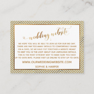 Carte D'accompagnement Site Web de Mariage Sage avec Écriture et Diamants