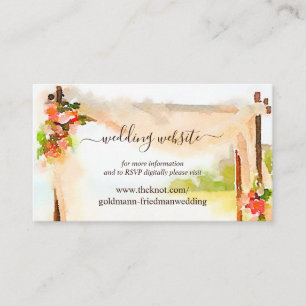 Carte D'accompagnement Site Web de Mariage sous la Chuppah RSVP