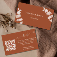 Site web de réponse mariage orange brûlé code QR R
