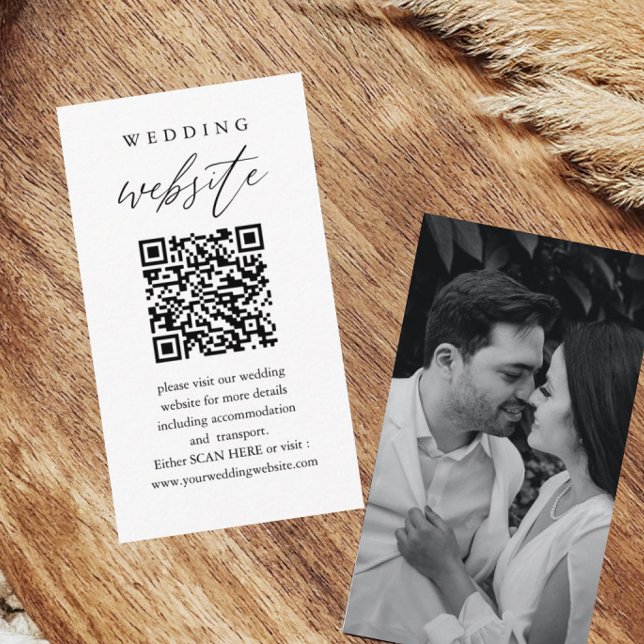 Carte D'accompagnement Site Web du Mariage de code QR Scan Me (Créateur téléchargé)