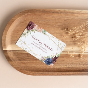 Carte D'accompagnement Site Web du Mariage de Parties scintillant d'or gé