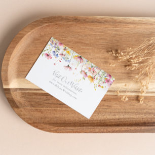 Carte D'accompagnement Site Web du Mariage Fleur sauvage coloré Meadow
