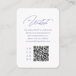 Carte D'accompagnement Site Web du Mariage fleur sauvage QR Code Peri ID9