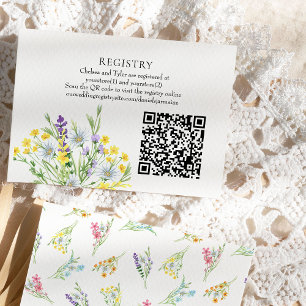 Carte D'accompagnement Site Web du Registre mariage et Fleur sauvage de c