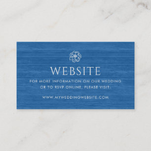 Carte D'accompagnement Site Web en bois floral chic vintage de mariage de
