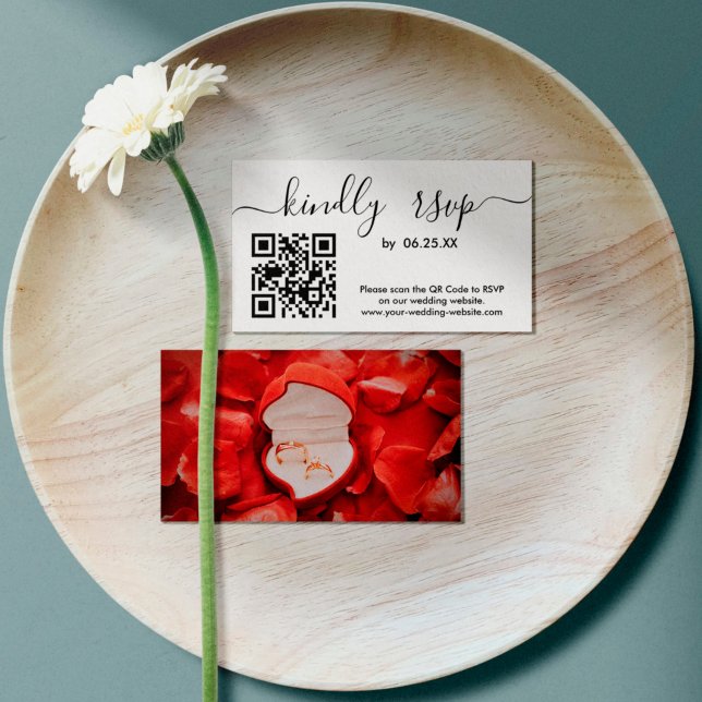 Carte D'accompagnement Site Web en ligne de RSVP de mariage moderne avec  (Créateur téléchargé)