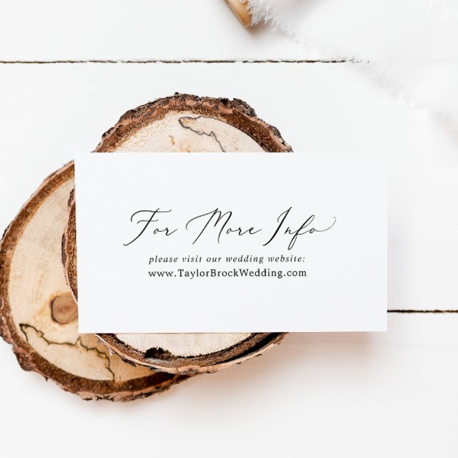 Carte D'accompagnement Site Web Mariage de calligraphie noire (Créateur téléchargé)