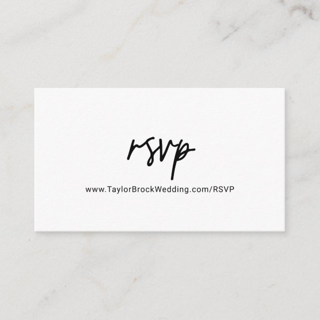 Carte D'accompagnement Site Web Mariage de calligraphie Whimsical RSVP (Devant)