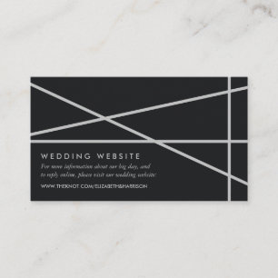 Carte D'accompagnement Site Web Mariage de style géométrique simple