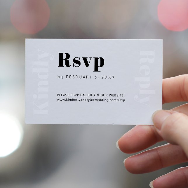 Carte D'accompagnement Site web mariage moderne simple en ligne rsvp (Créateur téléchargé)