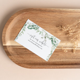 Carte D'accompagnement Site Web minimaliste géométrique Eucalyptus Mariag