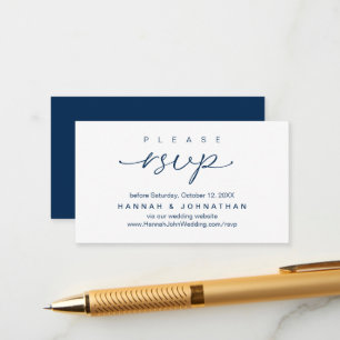 Carte D'accompagnement Site web moderne de Mariage RSVP en ligne