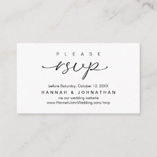Carte D'accompagnement Site web moderne de Mariage RSVP en ligne