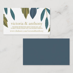 Carte D'accompagnement Site Web Rustic Leaf Floral Mariage