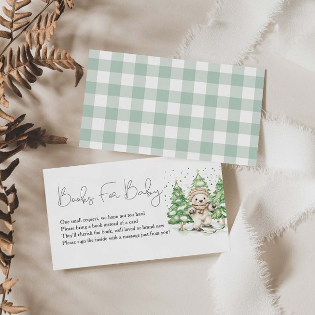 Carte D'accompagnement Ski Dans Les Livres De Baby shower De La Parenthoo (Créateur téléchargé)