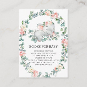 Carte D'accompagnement Sleeping Elephant Floral Green Livres pour bébé E